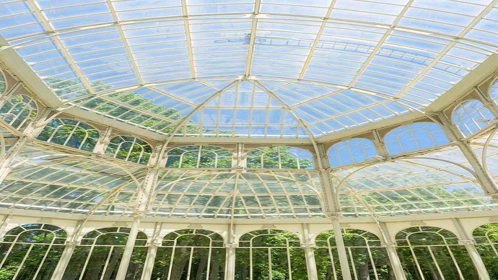 glass roof enclosure.
